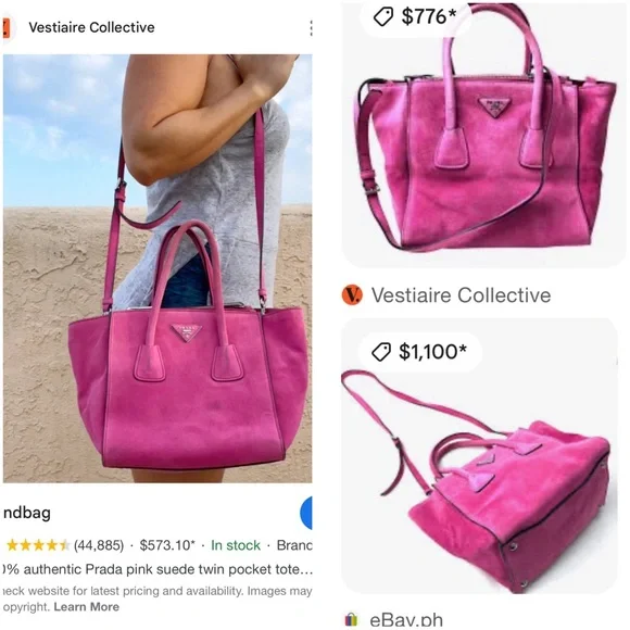 ✨ FLASH SALE ✨ Authentic Prada Two Pocket Suede Bag - Picture 4 of 4